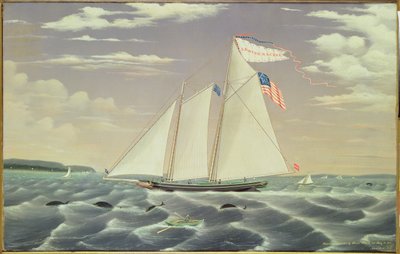 スクーナー「ルイス・R・マッケイ」、1854 作： James Bard